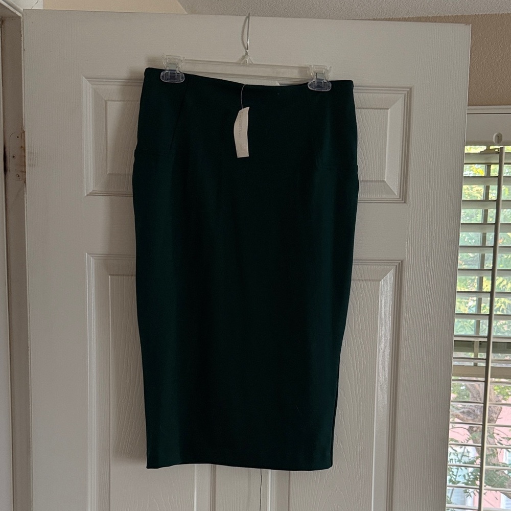 Elegant Green Pencil Skirt